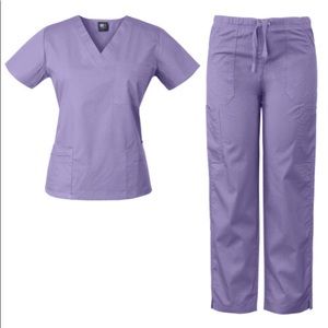 🍒08 7891 MedGear Women Scrub Set LILAC XSMALL